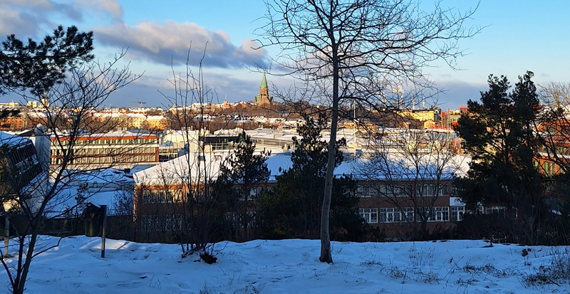 blick mot söder och Sofiakyrkan